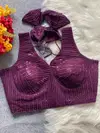 Tew 1012 Faux Georgette with Heavy Embroidery & Sequence Work Partywear Blouses Wholesale Suppliers In Mumbai